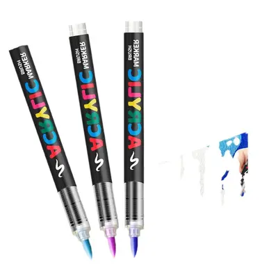 Acryl-Marker mit weicher Spitze farbig - 6