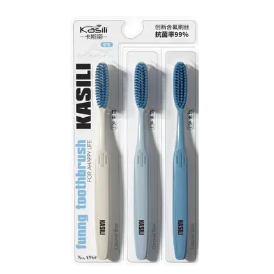 Casley Adult Toothbrush, Ultra-Fine Soft Bristles, Fluoride, Antibacterial