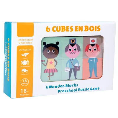 Wooden Versatile Figure Building Blocks, DIY Puzzle Blocks, Educational Wooden Toy