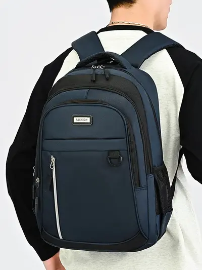 Waterproof Nylon Backpack Laptop Compartment Large Capacity - 6