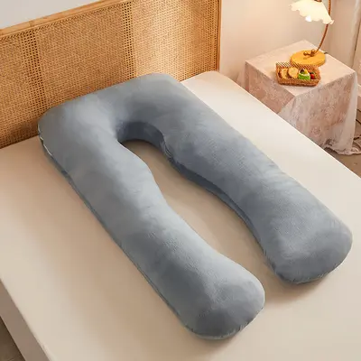 U-Shaped Pregnancy Pillow, Pure Cotton, Removable Washable Cover - 8