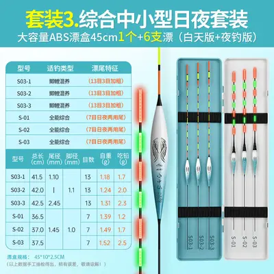 Day and Night Fishing Float Set, High Sensitivity, With Box - 8