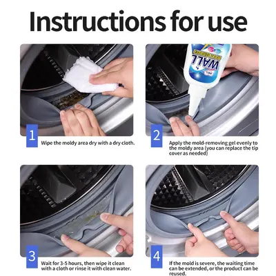 Mold Removal Gel for Walls, Kitchen and Washing Machine Seals
