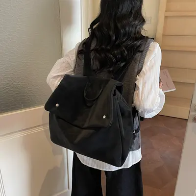 Retro Matte Women's Backpack, Large Capacity Academia Style Schoolbag - 6