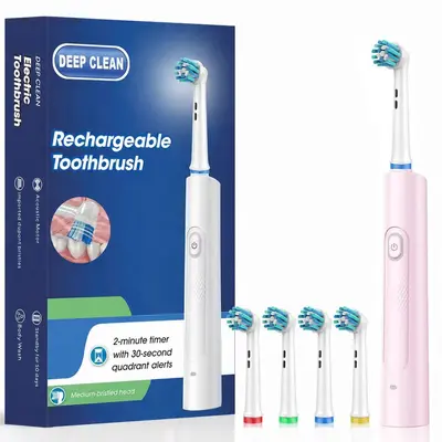 Adult Rotating Electric Toothbrush, Waterproof, Long Battery Life