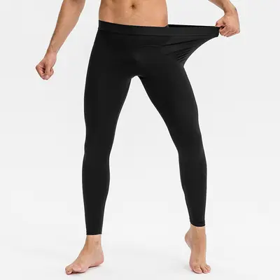 Men's Compression Fitness Long Pants, Quick-Dry, Breathable, Stretch - 4