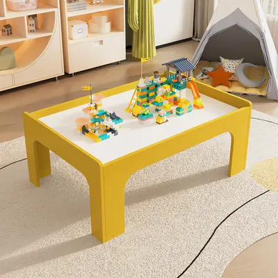 Children's Sand Play Table with Multifunctional Toy Table and Building Block Table - 9