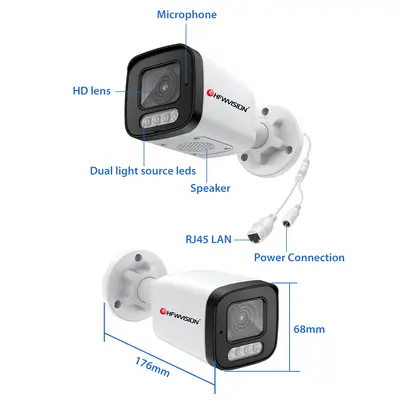 4-Channel 8MP POE Camera with Two-Way Audio