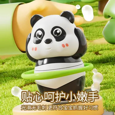 Dönen Panda Atlama İpi, Çin Tarzı Yaylı Panda Figürü, Erken Eğitim Oyuncağı - 3