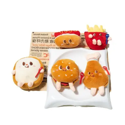 Catnip Chew Toy in Hamburger and Drumstick Shape