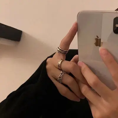 Retro Roman Numeral Open Index Finger Ring for Women