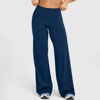Women's Yoga Pants, High Waist, Wide Leg, Long - 12