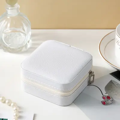 Grenzüberschreitende Schmuckaufbewahrungsbox Mini-Reisekoffer tragbare Aufbewahrungsbox für Ohrringe Halskette Ring Ohrring PU-Schmuckaufbewahrungsbox - 9