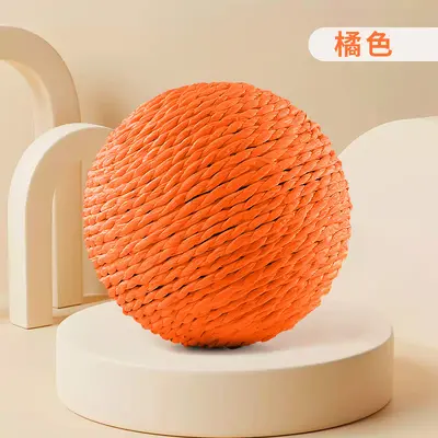 Oversized Sisal Cat Ball with Squeaker, Scratch and Chew Toy - 11