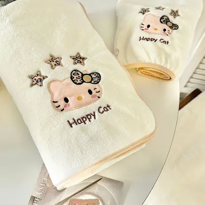 Banyo havlusu 3 parça, mercan polar, hızlı kuruyan
