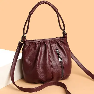 Women's Hand and Shoulder Bag, Soft Leather-Look, Versatile Crossbody for Everyday Use - 9