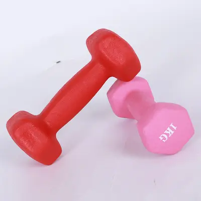 Kadınların evde fitness ekipmanları için plastikle doldurulmuş buzlu altıgen küçük dambıllar, yeni başlayanların kol kaslarını eğitmeleri için ve kauçuk kaplı erkek küçük dambıllar - 5