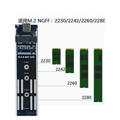 Корпус мобильного жесткого диска M.2 NGFF Type-C 3.1 с высокоскоростной передачей данных, корпус NGFF SSD 3.1