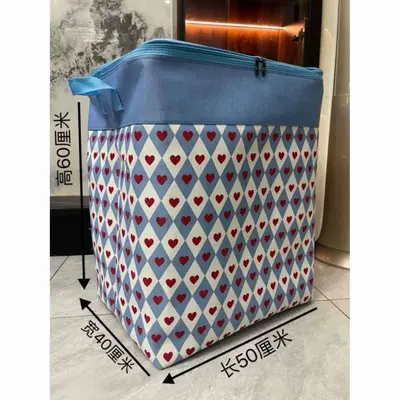 (Stok Hızlı Gönderim) Ev Tipi Fermuar Saklama Kutusu Çelik Halkalı Kapaklı Saklama Çantası Düzenleyici Kutu Nem Geçirmez Taşınabilir Katlanabilir - 7