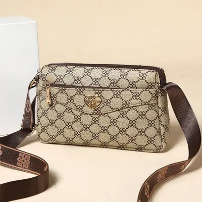 Women's Printed Crossbody and Single-Shoulder Bag, Middle-Aged Style - 8