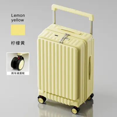 Carry-On Suitcase with Wide Trolley, Silent Wheels and Combination Lock - 10