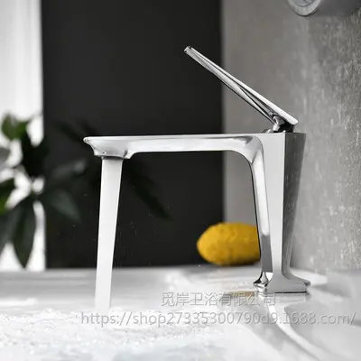 All-Copper Hot and Cold Basin Faucet, Gunmetal - 3