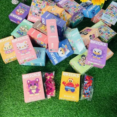 Eğitici mini oyun parkı temalı blok seti, 30 model karışık