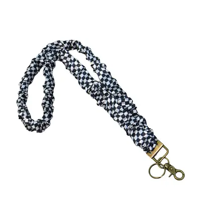 Amazon Stretchable Elastic Large Hair Tie Ruched Lanyard Long Strap ID Badge Work Lanyard Keychain - 7
