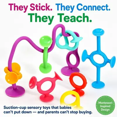 Grenzüberschreitender Amazon-Bestseller Saugnapf-Spielzeugset für Kinder - Pädagogisches Sinnestraining zur Konzentrationsentwicklung Saugspielzeug