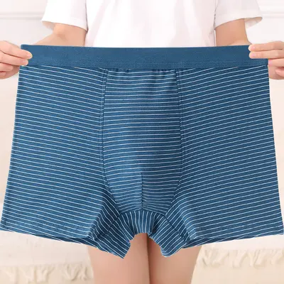Herren-Boxershorts reine Baumwolle nahtlos atmungsaktiv Übergröße