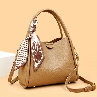 Niche Design Large Capacity Bucket Shoulder Bag with Crossbody Strap - 11