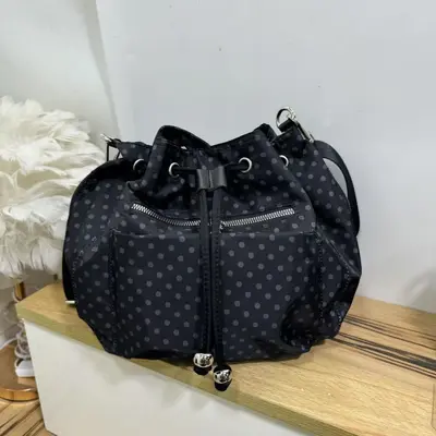 Waterproof Nylon Women's Bag, Polka Dot, Backpack and Crossbody - 12