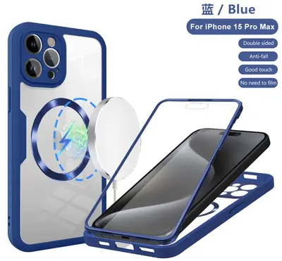 Qicai manyetik emişli iPhone 16 Pro telefon kılıfı Apple 15 kabuk filmi hepsi bir arada tam kapsamlı 14pm düşmeye karşı dayanıklı 16e - 8