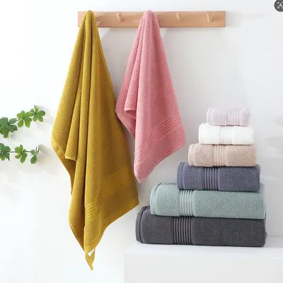 Pure cotton towel bath set, absorbent, gift box - 3