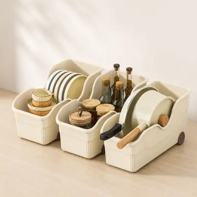 Küchen-Aufbewahrungsbox mit Rädern, Kunststoff
