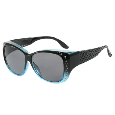 Retro Rhinestone Sunglasses for Women, Large Frame Set - 8