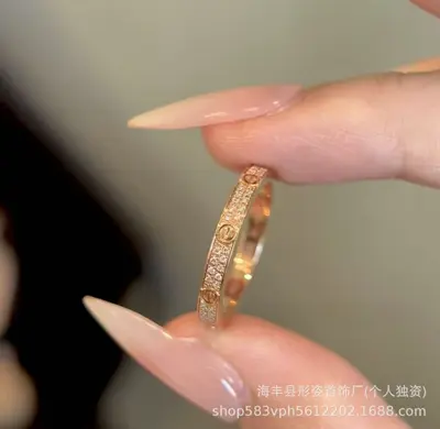 驴家万花筒满天星双T戒指高版镀18k金轻奢风coco蛇骨钉子情侣对戒 - 10