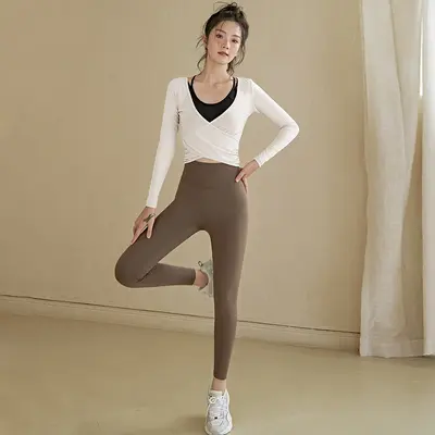 Yoga kıyafeti takımı uzun kollu, sonbahar-kış - 11