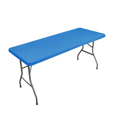 Sınırötesi elastik masa örtüsü masa altlığı basit düz renk yıkanabilir dış mekan lastikli süt ipek masa örtüsü fabrika toptan - 7
