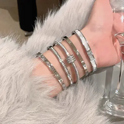 Perlmutt-Armband Titanumstal diamantbeschichtet Damen