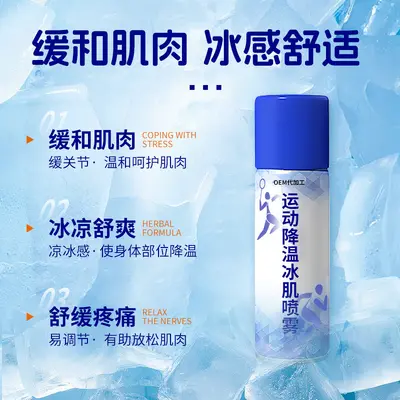 Ice Skin Spray Patch Private Label OEM Sports Injury Cooling Constant Temperature Cold Compress Acid Wanthon Knee Spray Custom OEM - 4