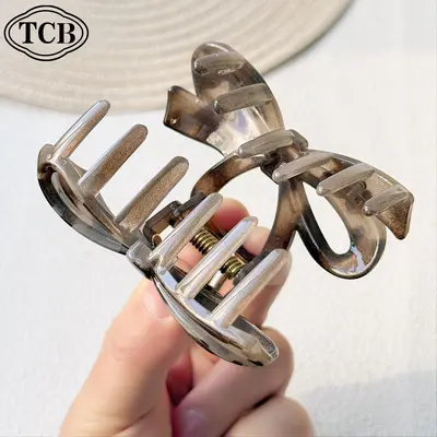 European and American Cross-Border Large Size New Premium Claw Clip Bow Bun Hair Clip Shark Clip Hair Accessory Hair Pin