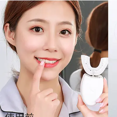 Smart U-Shaped Fully Automatic Massage Electric Toothbrush, Wireless Charging, Oral Toothbrush for Students and Adults, Dropshipping Available