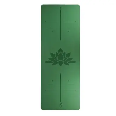 Natural Rubber Yoga Mat with Alignment Lines, Non-Slip PU - 6