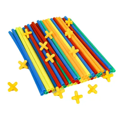 Children's Creative Straw Building Blocks, DIY Flexible Tube Set, Early Education Toy - 6