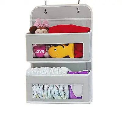 Hanging Five-Compartment Non-Woven Storage Bag, Large Capacity - 12