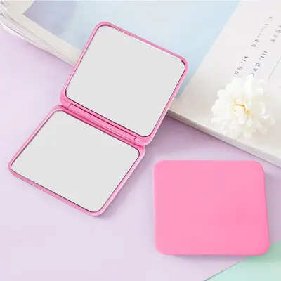 Foldable Portable Makeup Mirror, Double-Sided Mini Square - 13