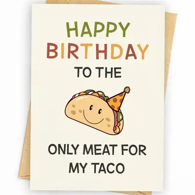 Funny Birthday Card for Husband, Men's Birthday Design - 9