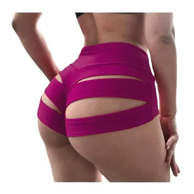 Damen-Highwaist-Shorts mit Ausschnitten, eng, figurformend, Bauchkontrolle - 6