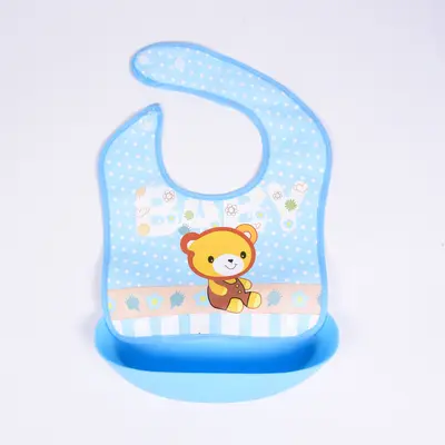 Cartoon EVA bib, removable pocket, waterproof - 11